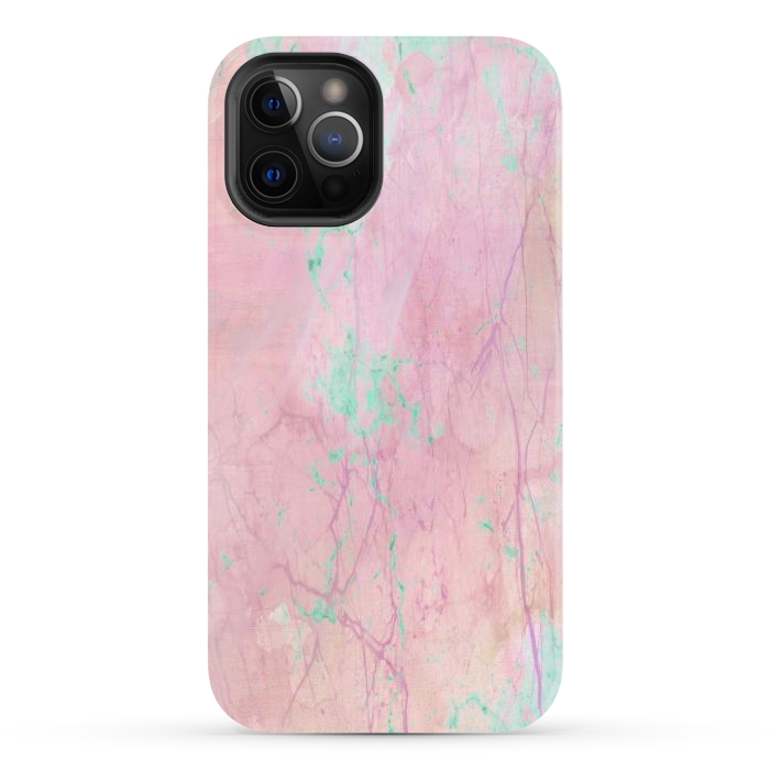 iPhone 12 Pro StrongFit Pink paint marble by Martina
