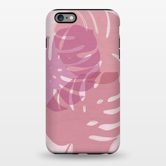 iPhone 6/6s plus StrongFit Pink exotic leaves by Martina