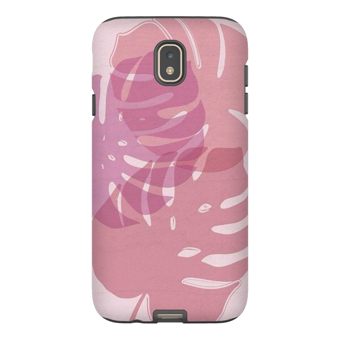 Galaxy J7 StrongFit Pink exotic leaves by Martina