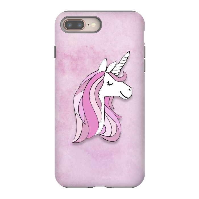 iPhone 7 plus StrongFit Cute Pink Unicorn by Martina