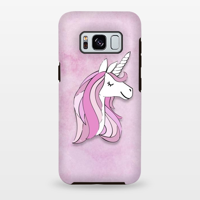 Galaxy S8 plus StrongFit Cute Pink Unicorn by Martina