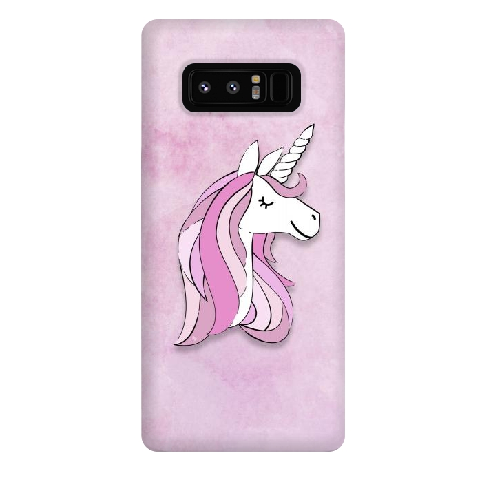 Galaxy Note 8 StrongFit Cute Pink Unicorn by Martina