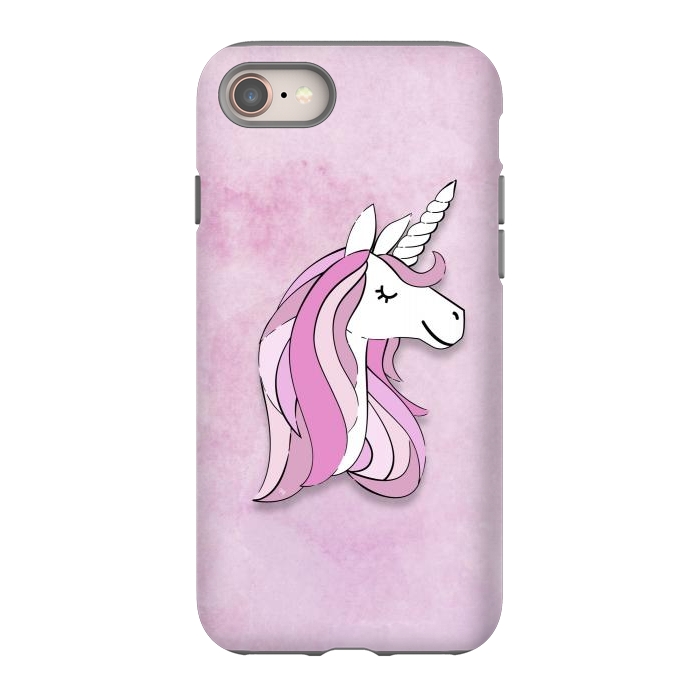 iPhone 8 StrongFit Cute Pink Unicorn by Martina