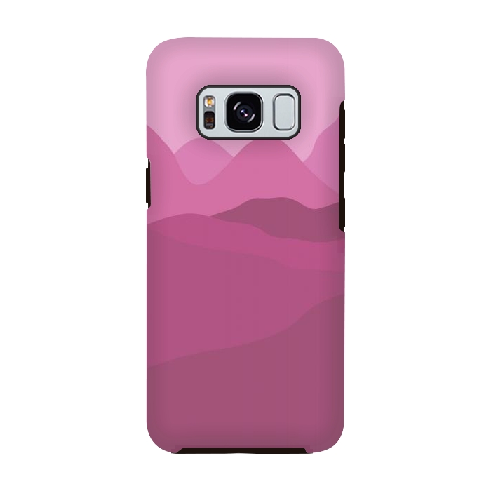 Galaxy S8 StrongFit Big Pink Mountains by Martina