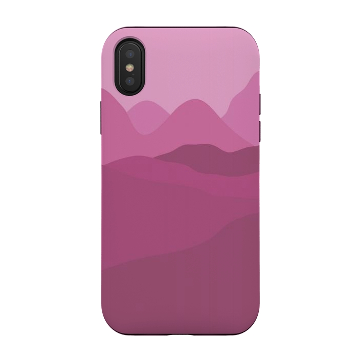 iPhone Xs / X StrongFit Big Pink Mountains by Martina