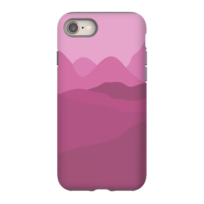 iPhone 8 StrongFit Big Pink Mountains by Martina