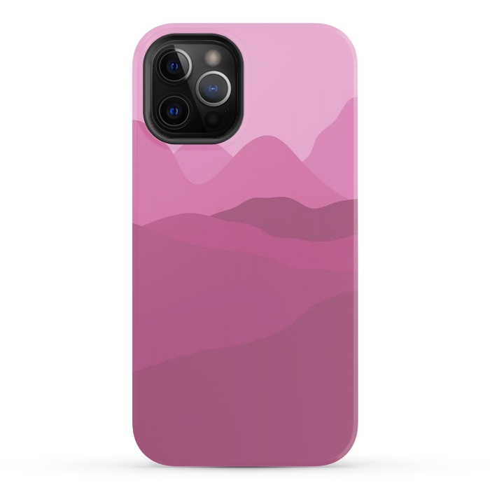 iPhone 12 Pro StrongFit Big Pink Mountains by Martina