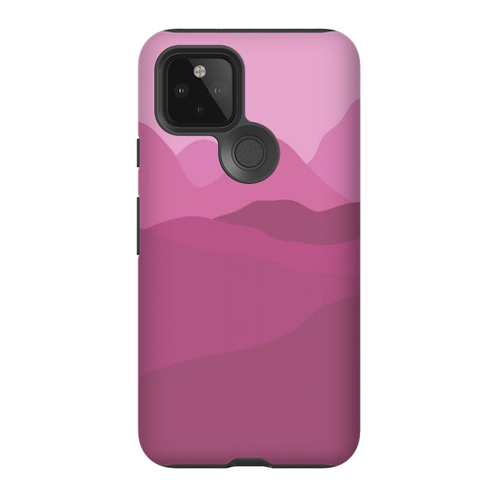 Pixel 5 StrongFit Big Pink Mountains by Martina
