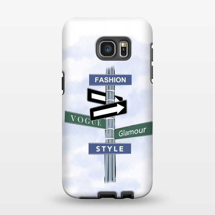 Galaxy S7 EDGE StrongFit Blue Fashion Sign by Martina