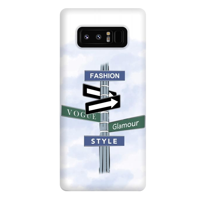 Galaxy Note 8 StrongFit Blue Fashion Sign by Martina