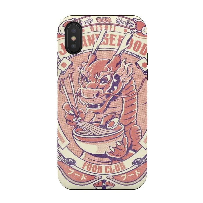 iPhone Xs / X StrongFit Japanese Food Club by Ilustrata