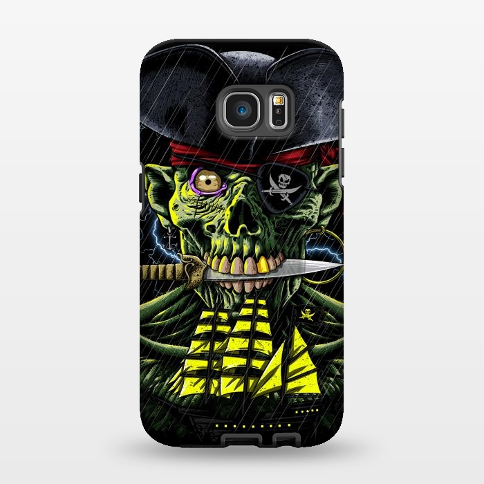 Galaxy S7 EDGE StrongFit Zombie Pirate  by Alberto