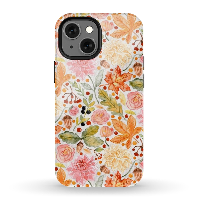 iPhone 12 mini StrongFit Autumn Garden by Tangerine-Tane