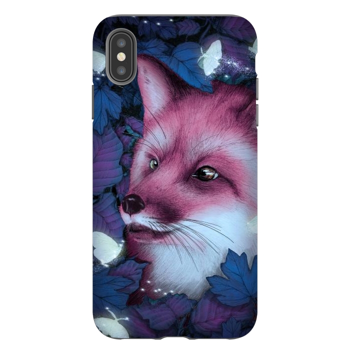 iPhone Xs Max StrongFit Fox in the Midnight Forest by ECMazur 