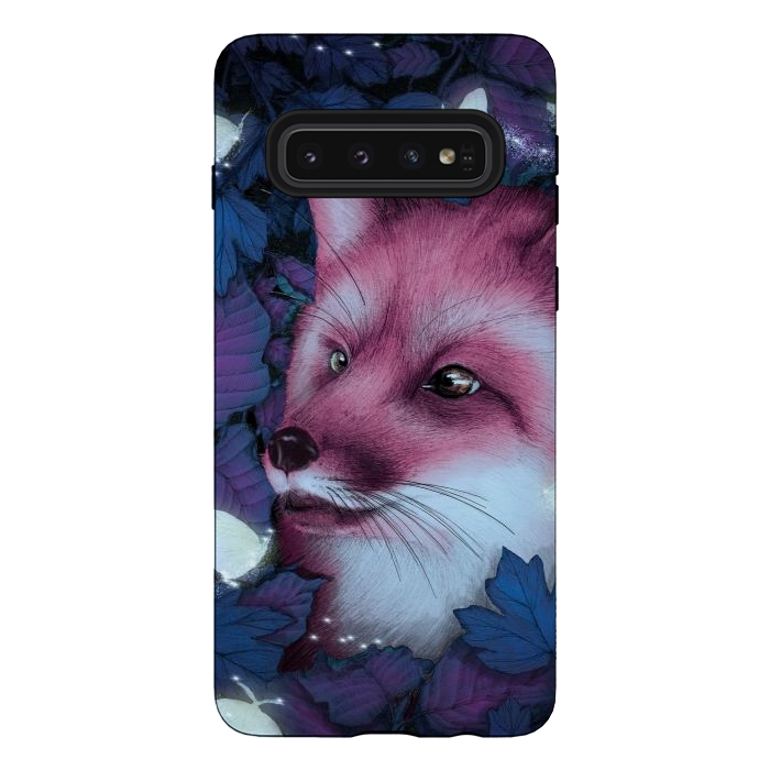 Galaxy S10 StrongFit Fox in the Midnight Forest by ECMazur 