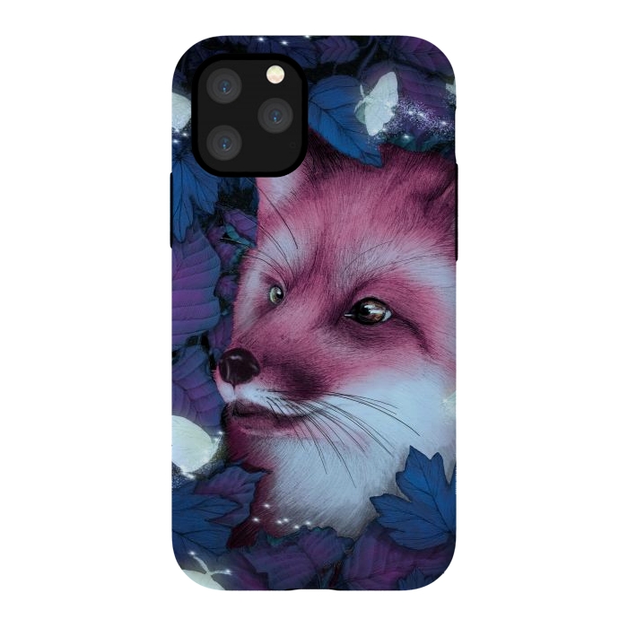 iPhone 11 Pro StrongFit Fox in the Midnight Forest by ECMazur 