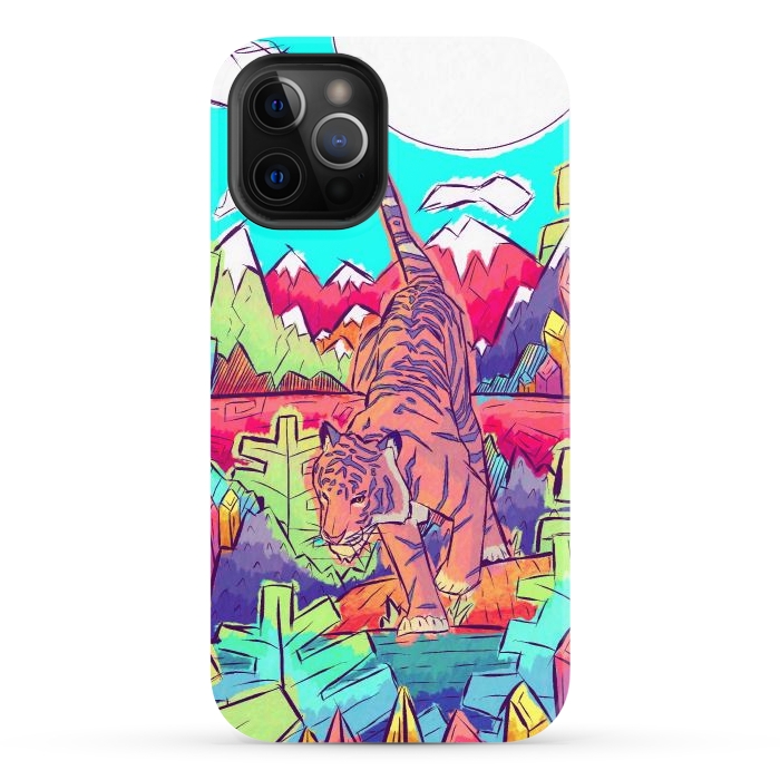 iPhone 12 Pro StrongFit Tiger walk by Steve Wade (Swade)