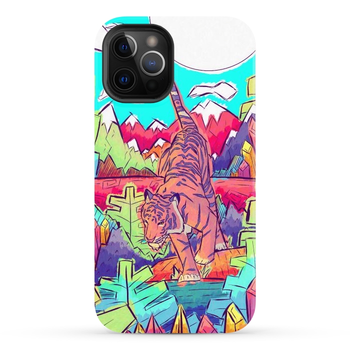 iPhone 12 Pro Max StrongFit Tiger walk by Steve Wade (Swade)