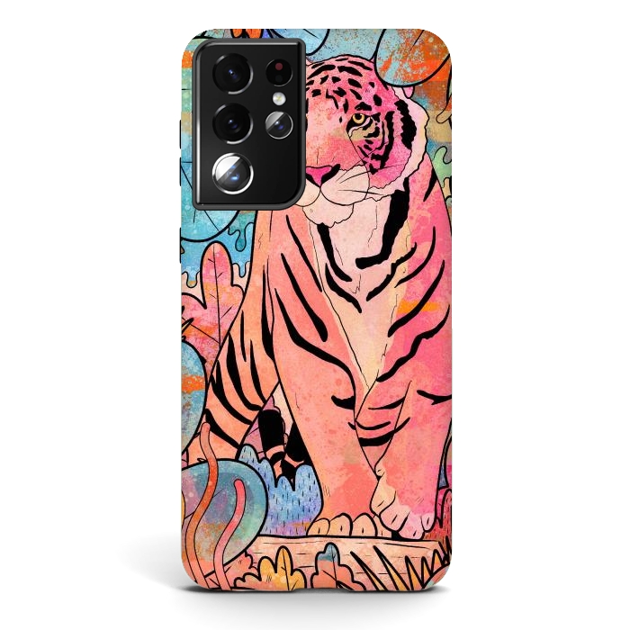Galaxy S21 ultra StrongFit The big tiger cat by Steve Wade (Swade)