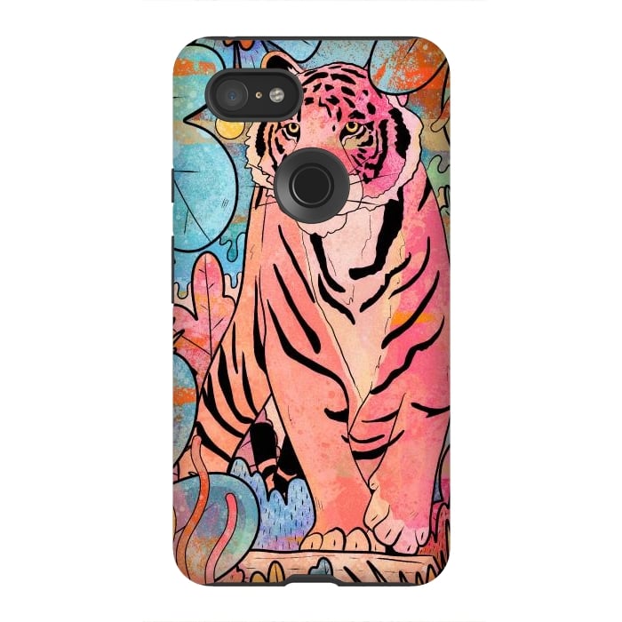 Pixel 3XL StrongFit The big tiger cat by Steve Wade (Swade)