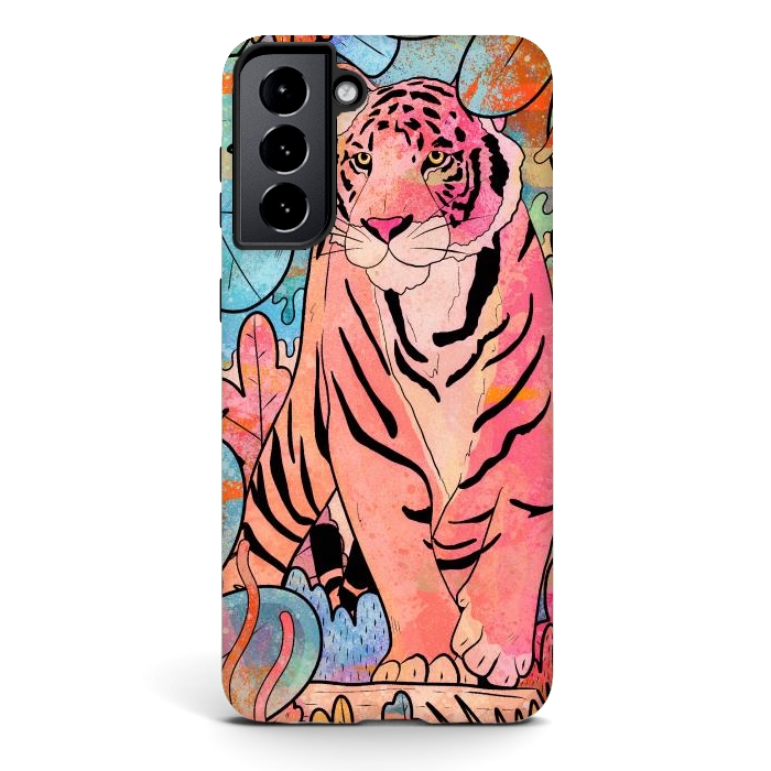 Galaxy S21 plus StrongFit The big tiger cat by Steve Wade (Swade)