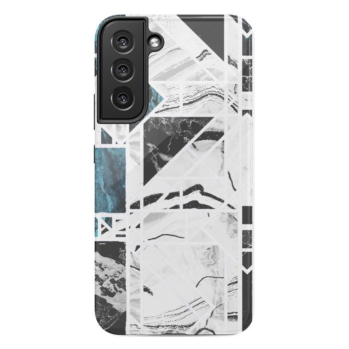 Galaxy S22 plus StrongFit Ink brushed marble tiles by Oana 