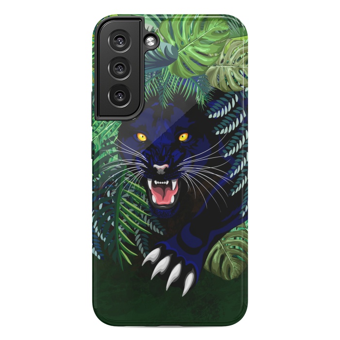 Galaxy S22 plus StrongFit Black Panther Spirit coming out from the Jungle by BluedarkArt