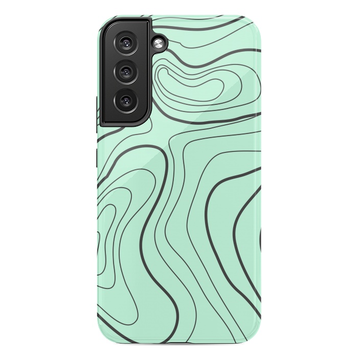 Galaxy S22 plus StrongFit green abstract lines 2 by MALLIKA