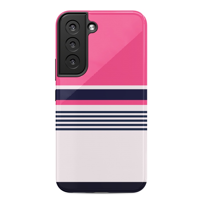 Galaxy S22 StrongFit Pink Pastel Stripes by TMSarts