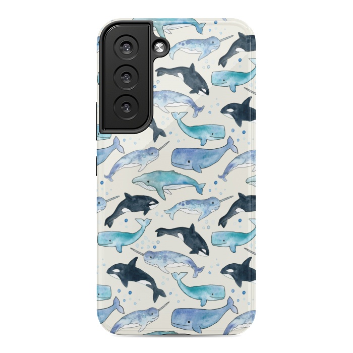 Galaxy S22 StrongFit Whales, Orcas & Narwhals by Tangerine-Tane