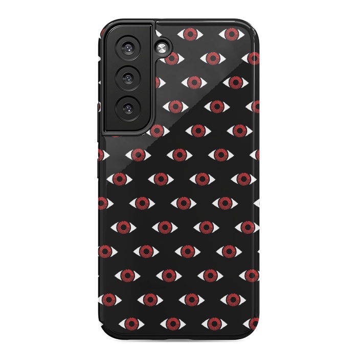 Galaxy S22 StrongFit Red eye pattern by Laura Nagel