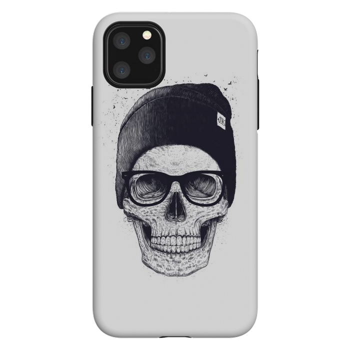 iPhone 11 Pro Max StrongFit Black skull in hat by kodamorkovkart