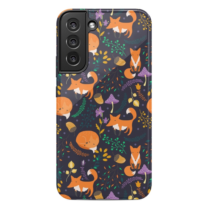 Galaxy S22 plus StrongFit Cute foxes by Julia Badeeva