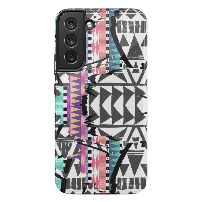 Galaxy S22 plus StrongFit Colourful African inspired ethnic print by Oana 