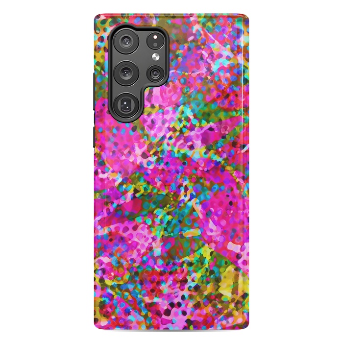Galaxy S22 Ultra StrongFit Floral Abstract Stained Glass G548 by Medusa GraphicArt