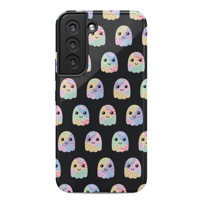 Galaxy S22 StrongFit Patchwork ghost pattern by Laura Nagel
