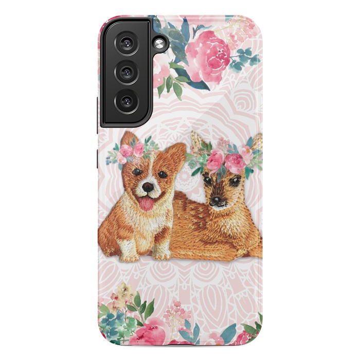 Galaxy S22 plus StrongFit Flower Friends 2 by Monika Strigel