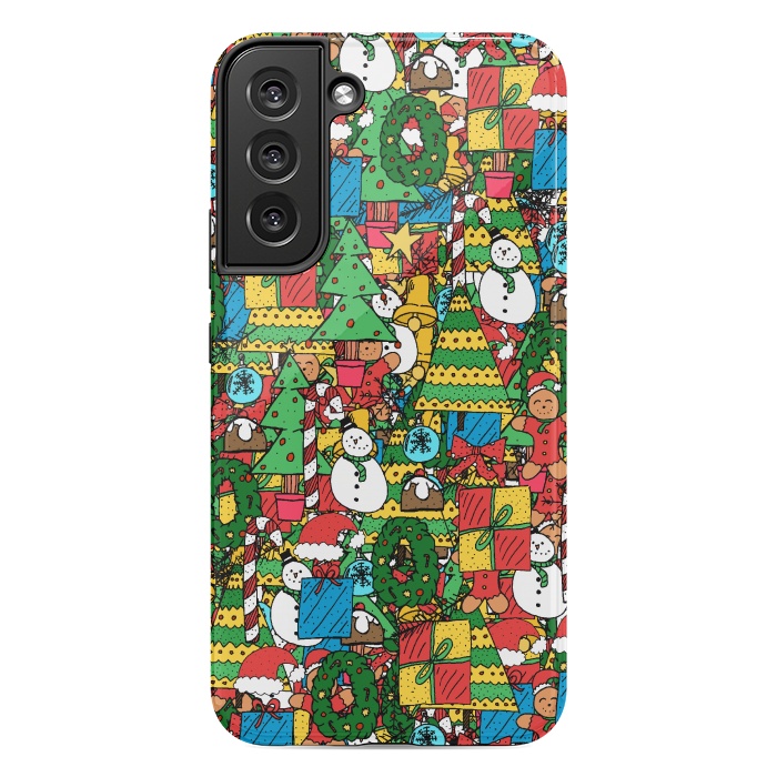 Galaxy S22 plus StrongFit Merry Christmas pattern by Steve Wade (Swade)