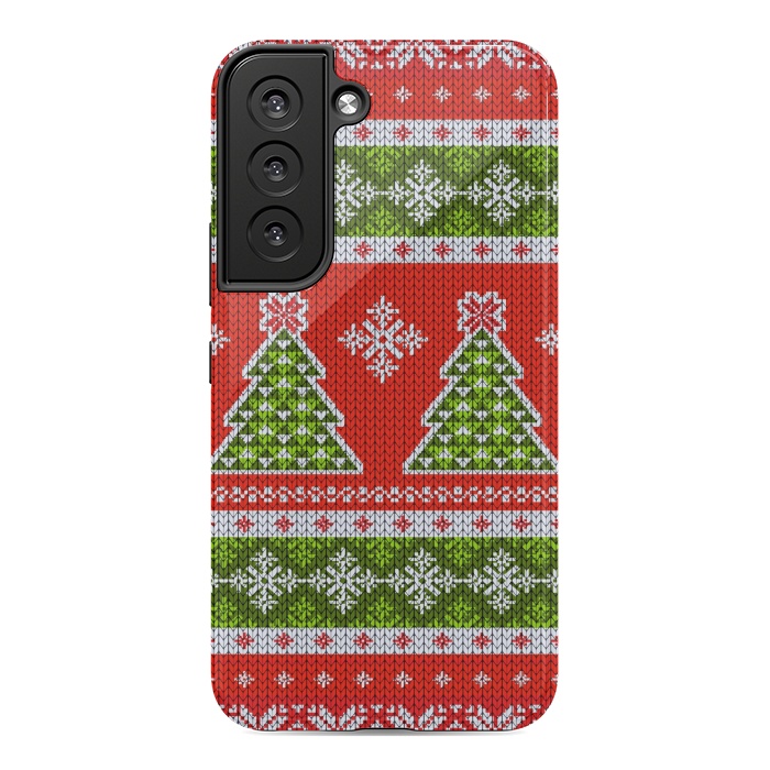Galaxy S22 StrongFit Ugly christmas sweater pattern  by Winston