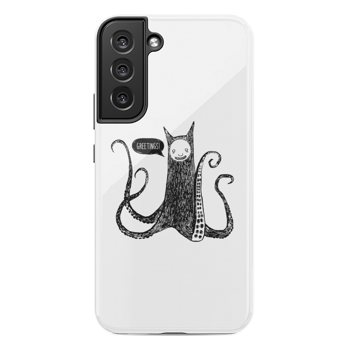 Galaxy S22 plus StrongFit Greetings from the kraken cat by Laura Nagel