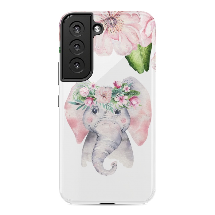 Galaxy S22 StrongFit Flower Elephant by  Utart