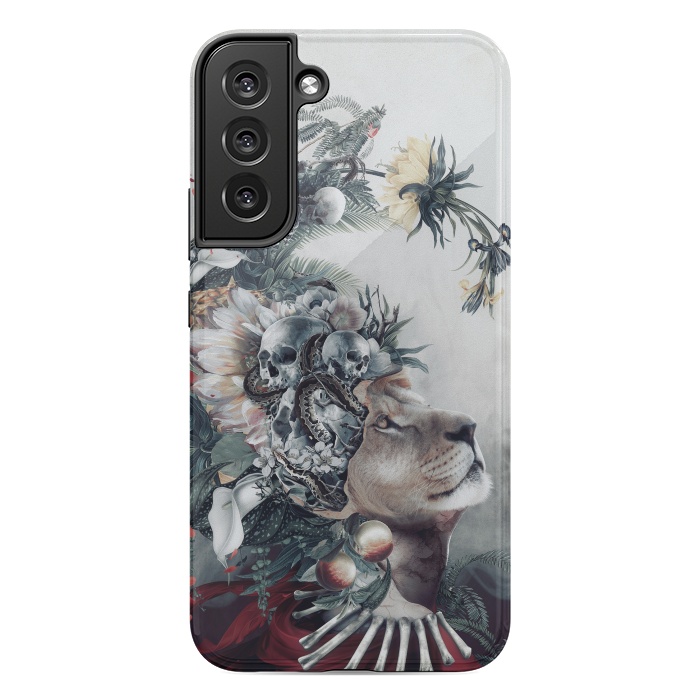 Galaxy S22 plus StrongFit Lion and Skulls by Riza Peker