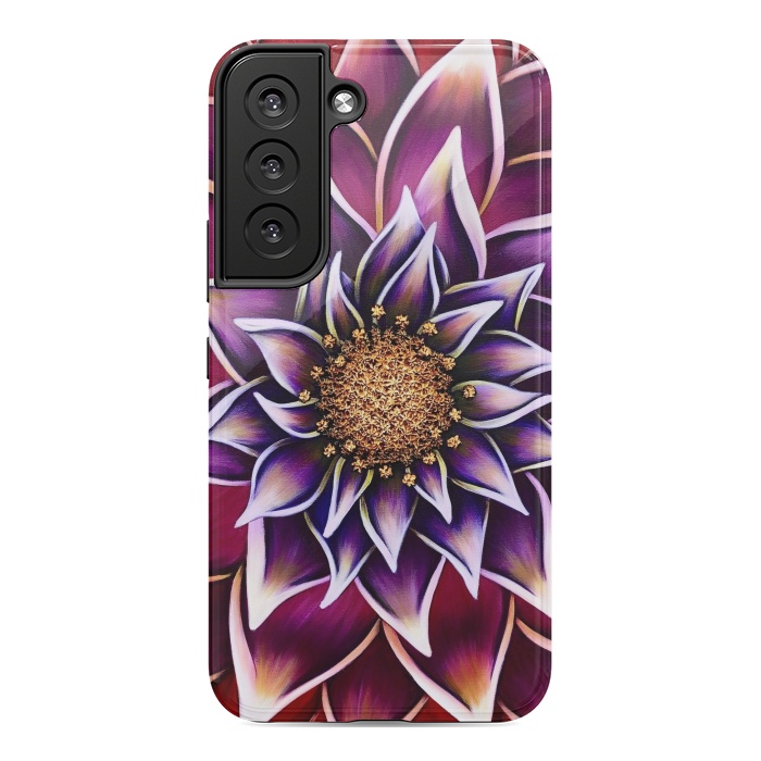 Galaxy S22 StrongFit Gilded Dahlia by Denise Cassidy Wood