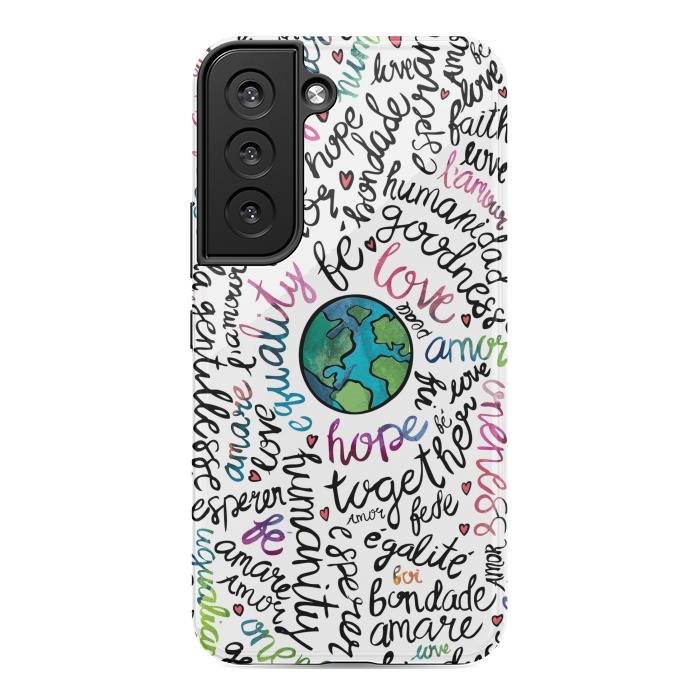 Galaxy S22 StrongFit Inspirational World II by Pom Graphic Design