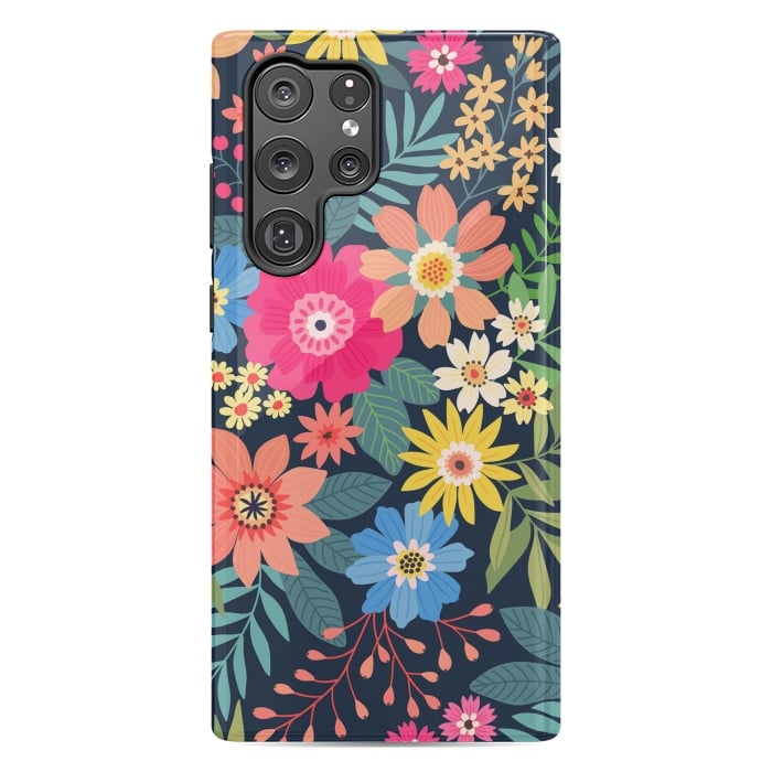 Galaxy S22 Ultra StrongFit Cute and Beautiful Floral Design Pattern 333 by ArtsCase