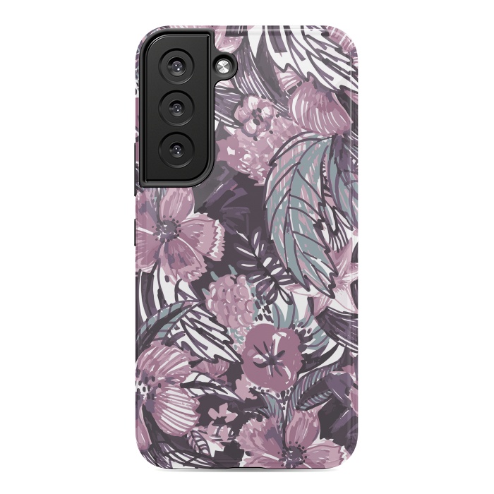 Galaxy S22 StrongFit Modern sketched flower bouquet by Oana 