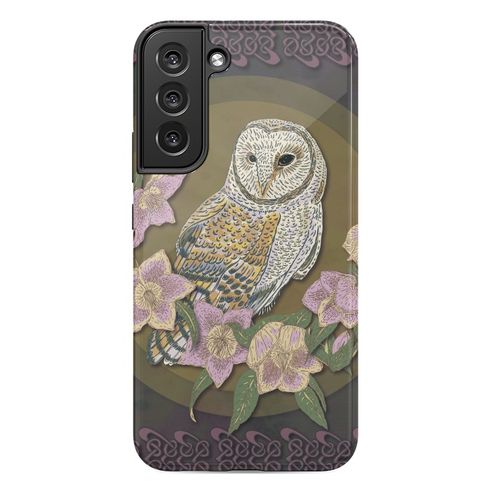 Galaxy S22 plus StrongFit Owl & Hellebore by Lotti Brown
