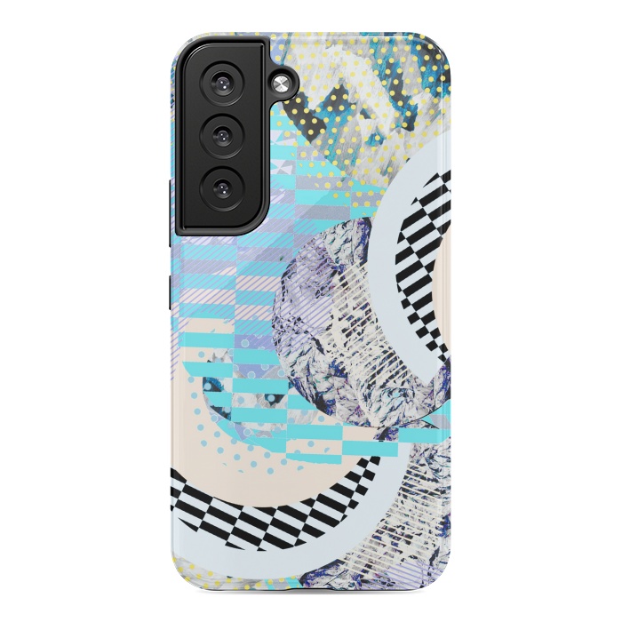Galaxy S22 StrongFit Abstract geometric Memphis Art Deco design by Oana 