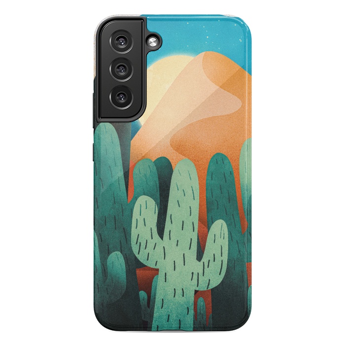 Galaxy S22 plus StrongFit Sand cactus mountains by Steve Wade (Swade)