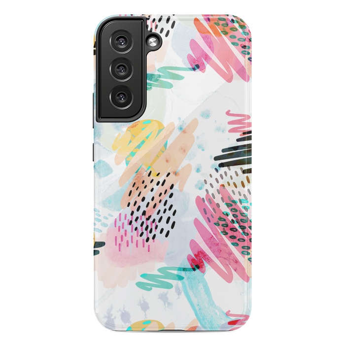 Galaxy S22 plus StrongFit Fun colorful summer doodles by Oana 